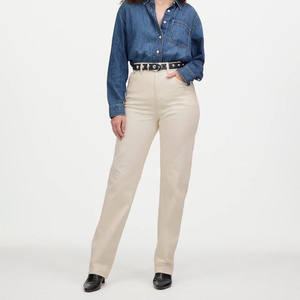 Madewell Curvy 90s Straight Jeans in Canvas Colorway